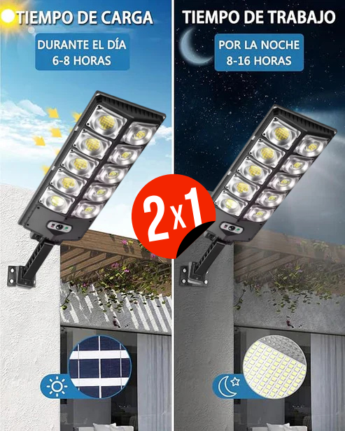 Iluminação solar premium de 800 W - MAXPOWER™ - 1 + 1 GRÁTIS