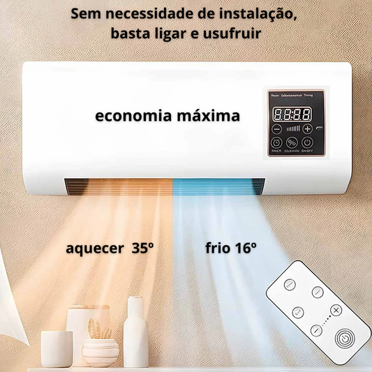 Ar condicionado portátil 2 em 1 - Aquecimento e arrefecimento - Baixo consumo e potência máxima